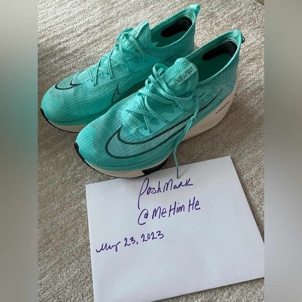 Nike Air Zoom AlphaFly NEXT% Flyknit Hyper Turquoise Running Men Size 11.5